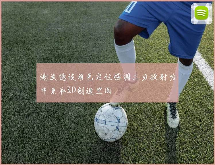 谢泼德谈角色定位强调三分投射为申京和KD创造空间